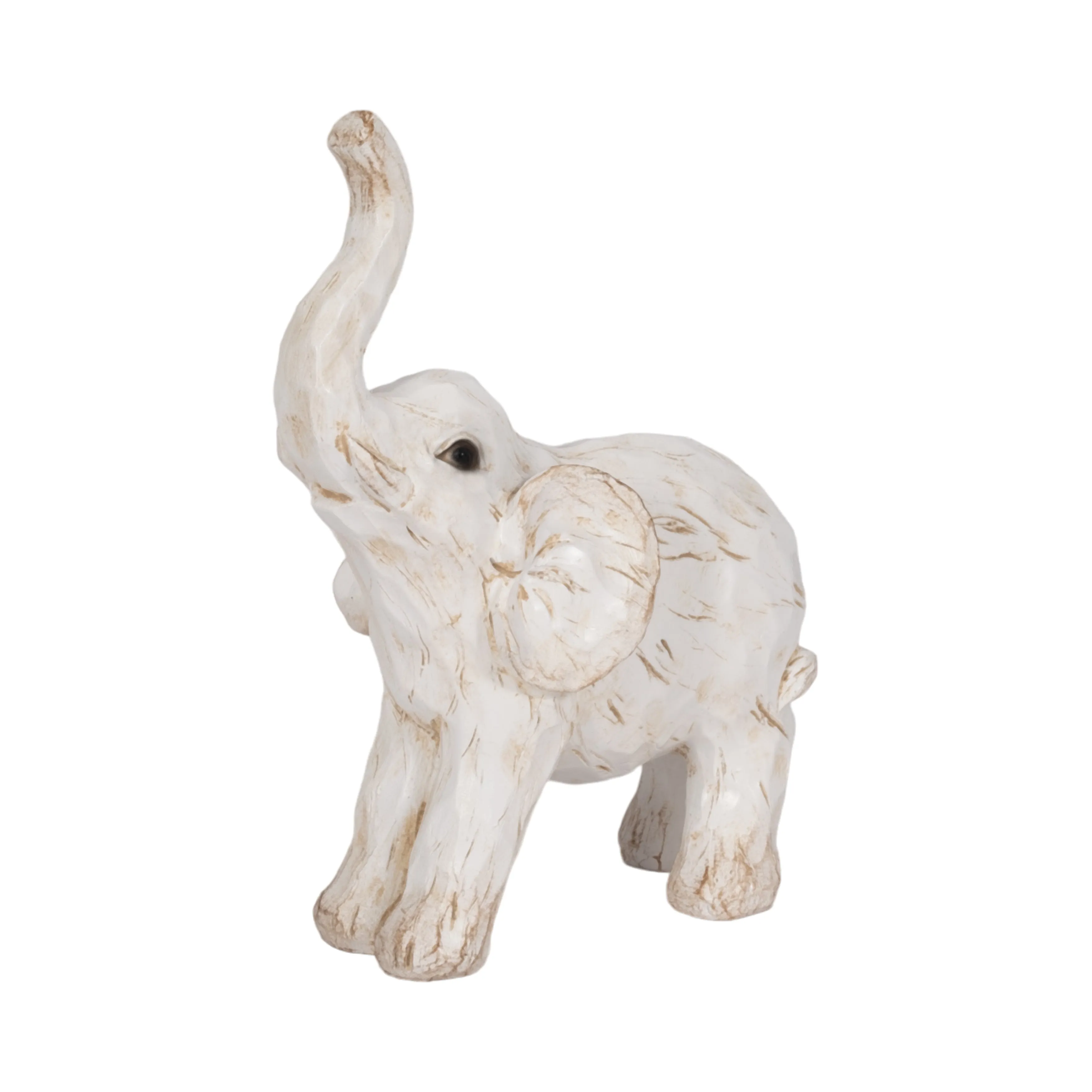 8" ELEPHANT FIGURINE , WHITE