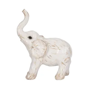 8" ELEPHANT FIGURINE , WHITE