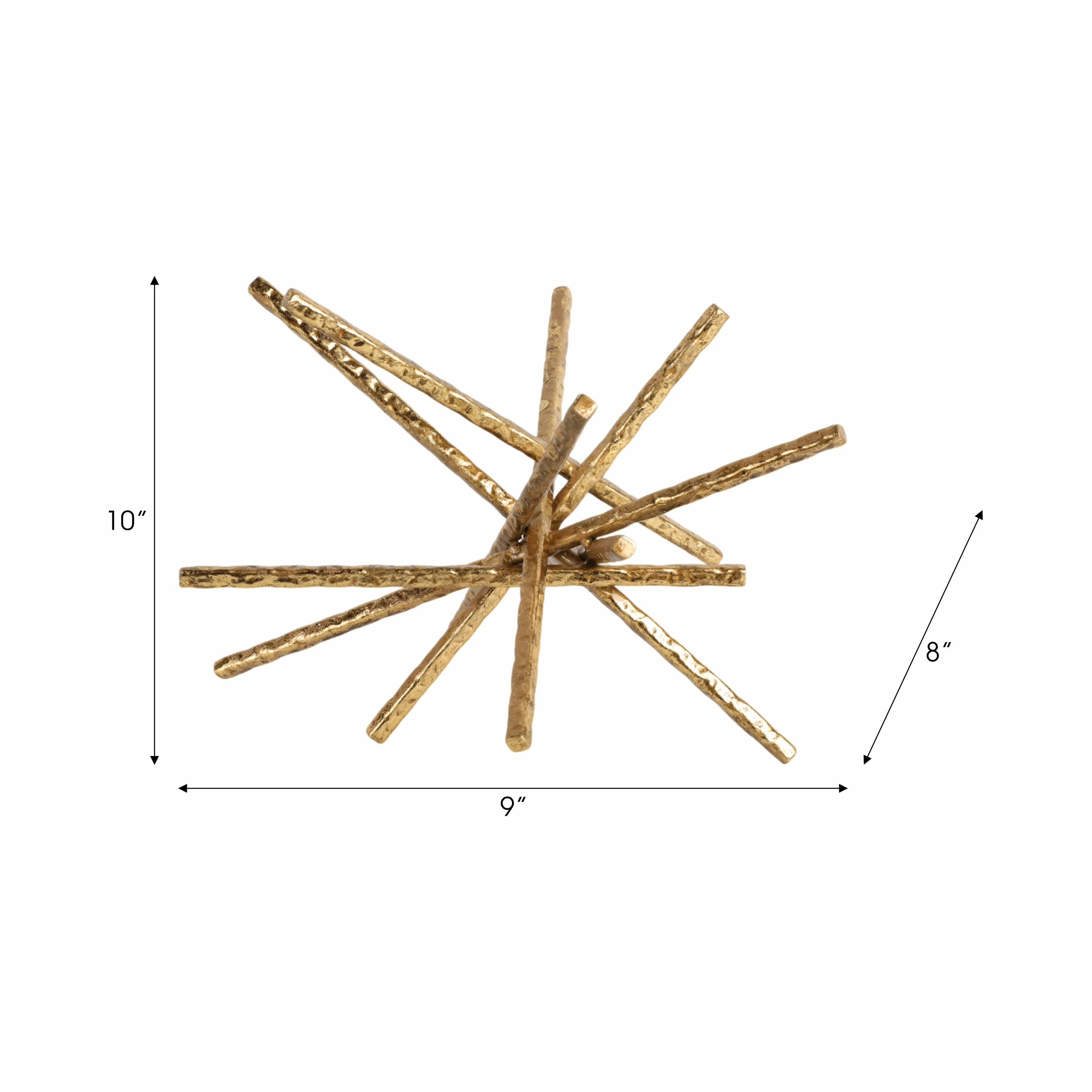 9" Abstract Bar Object, Gold