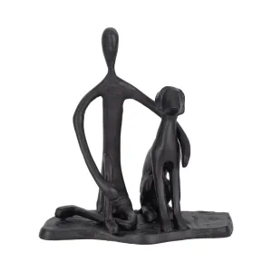 9" Mans Best Friend Sculpture, Black