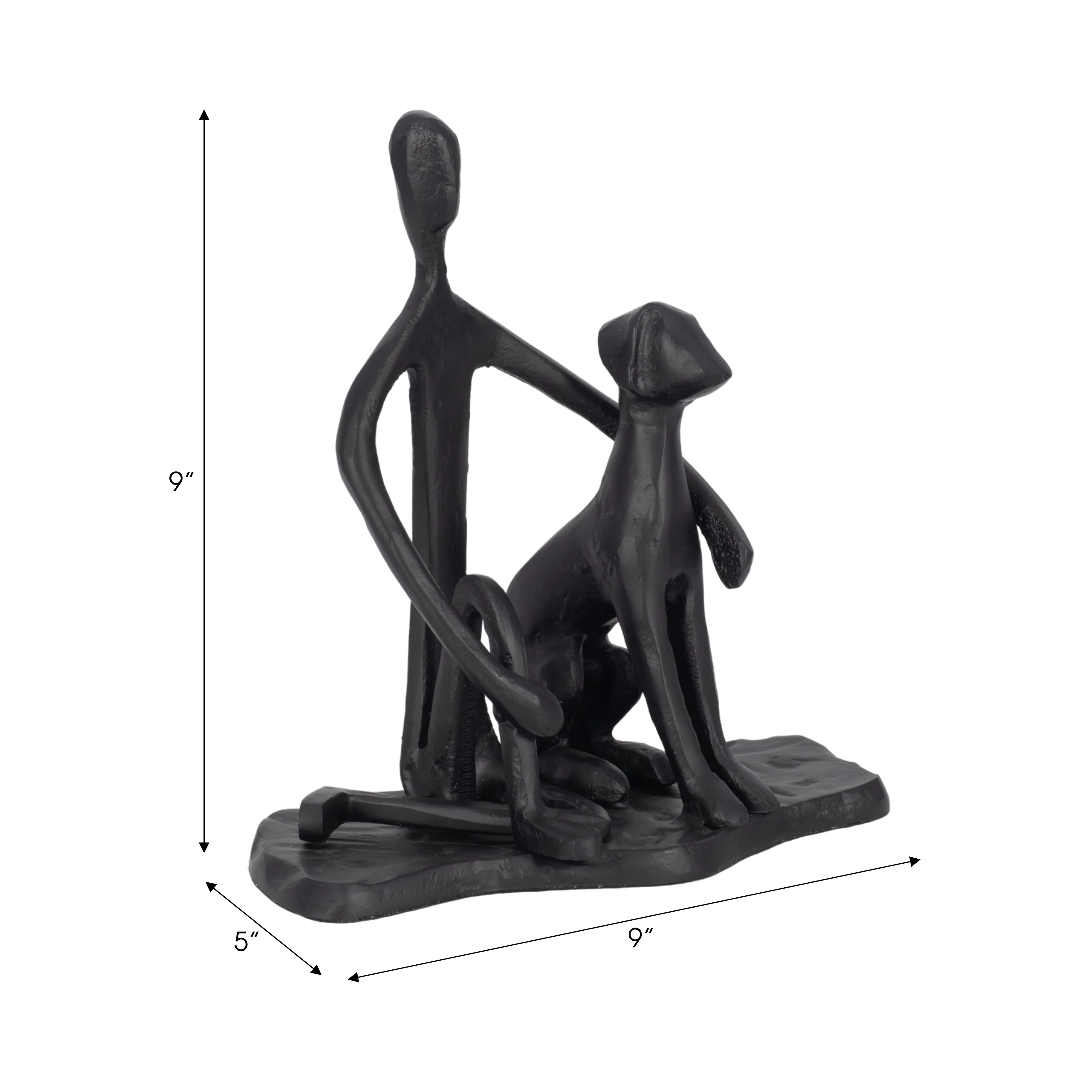 9" Mans Best Friend Sculpture, Black