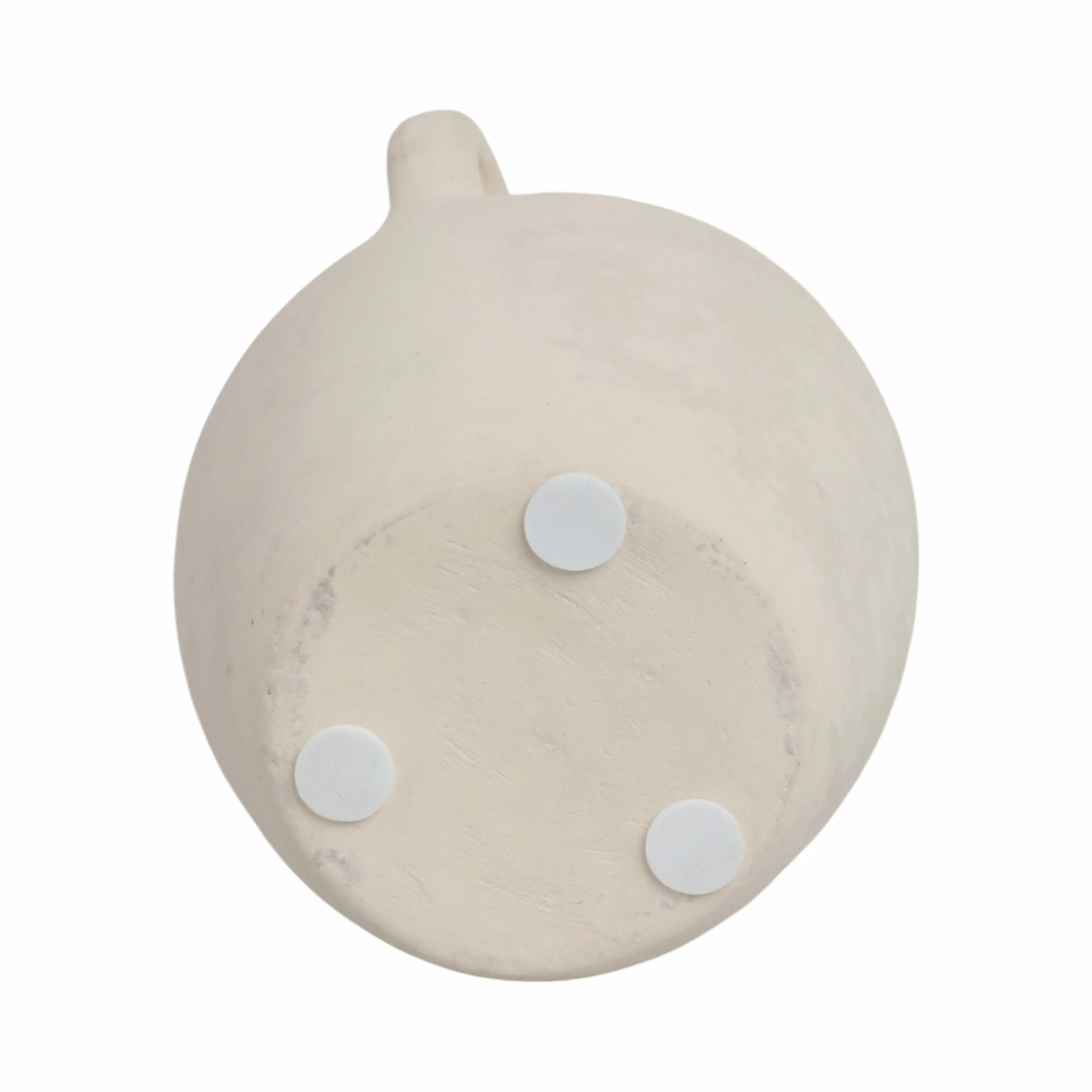 9" Vase With Handles, Paper Mache, White