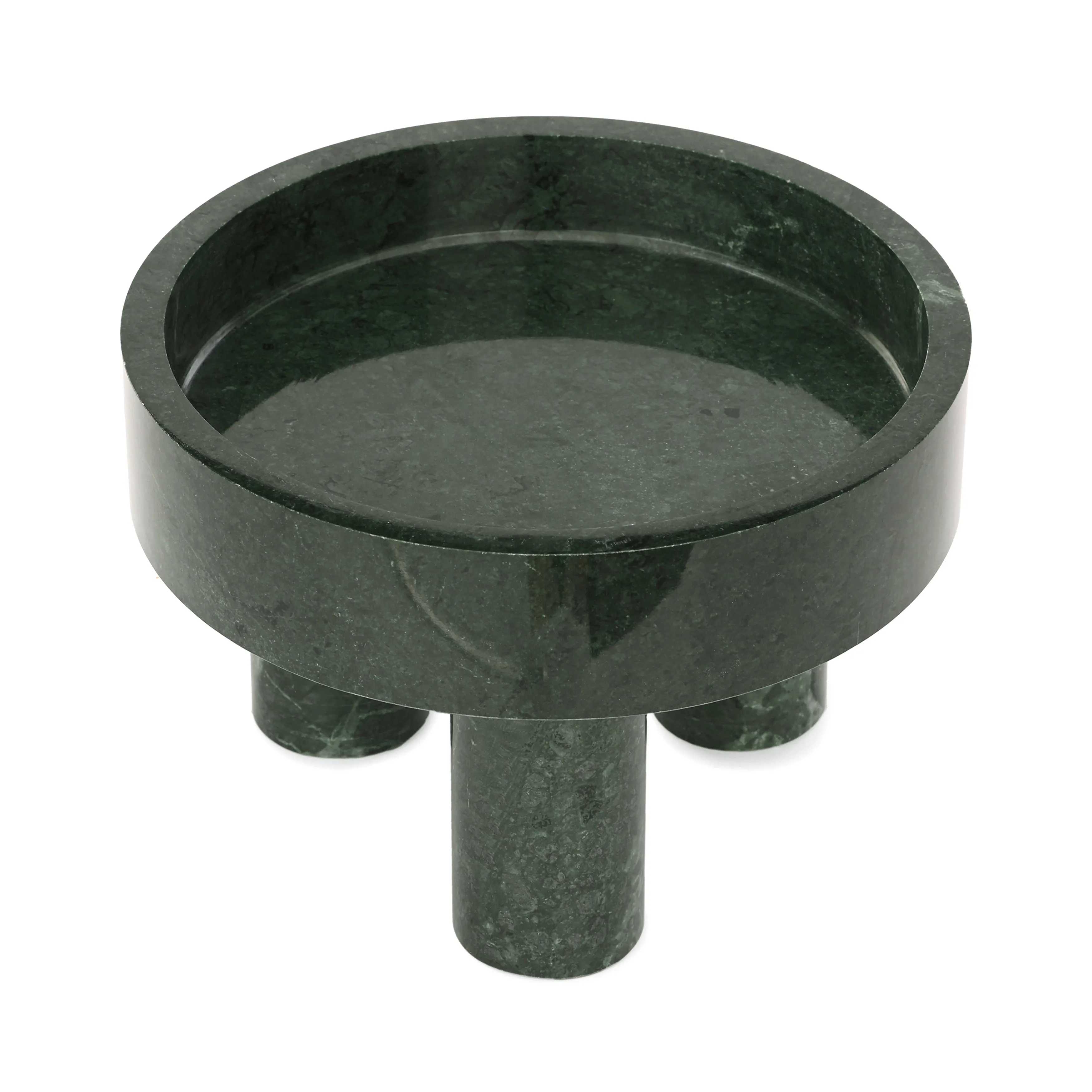 9x6" Marble Bowl On 3 Feet, Green