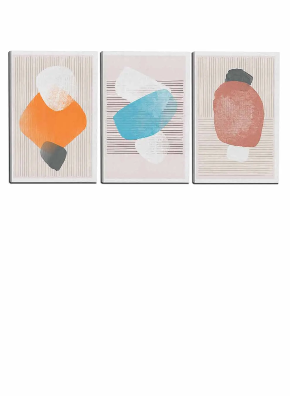Abstract Doodles Shapes Paintings(set of 3)