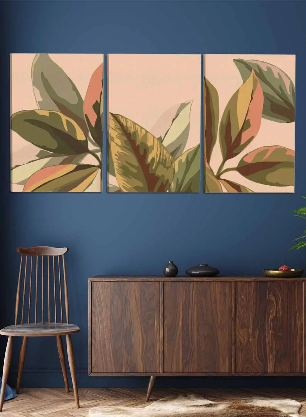 Abstract Floral Plants Paintings(set of 3)