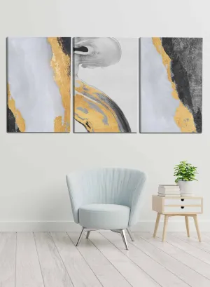 Abstract Ink Hand drawn Paintings(set of 3)