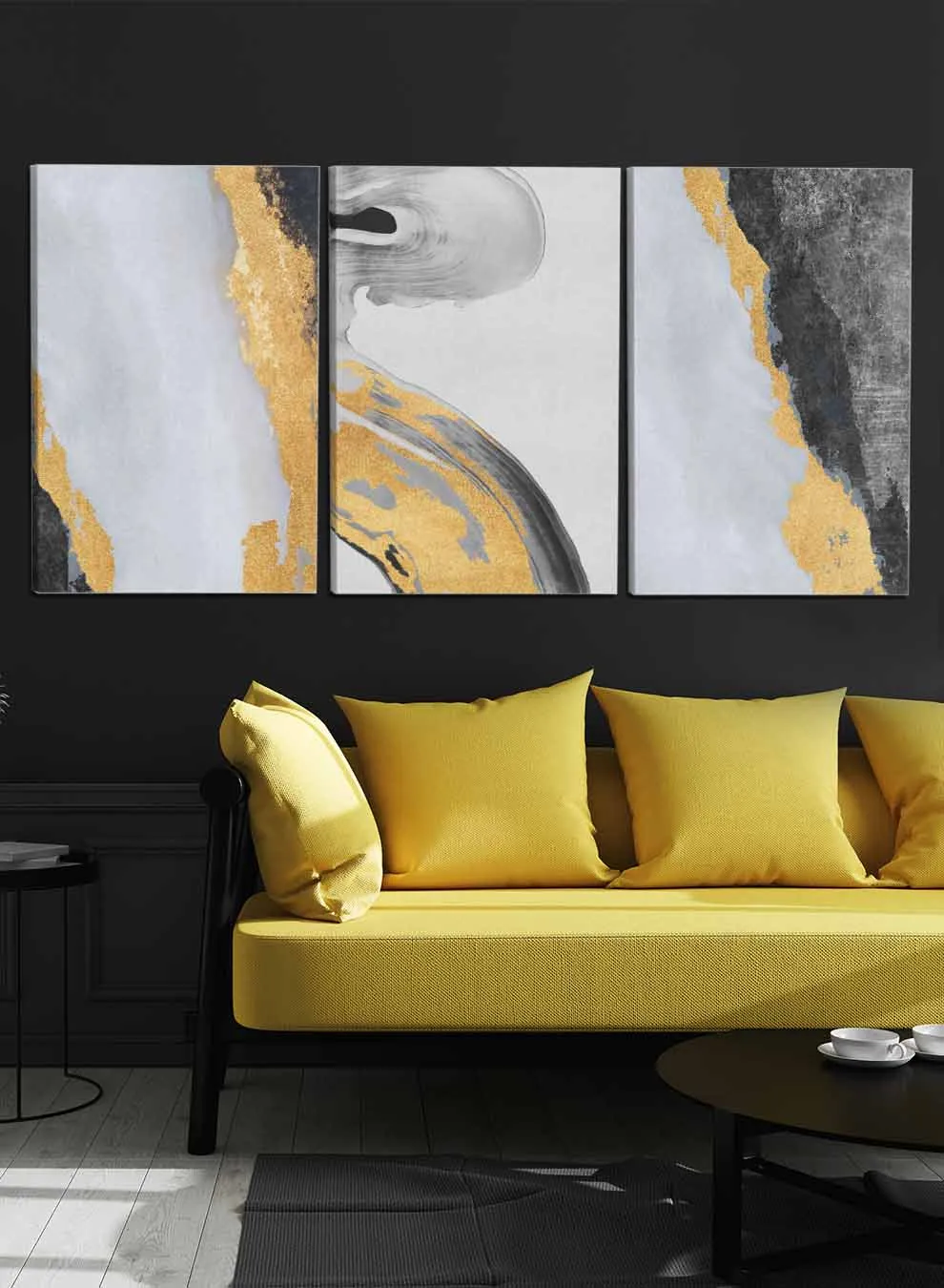Abstract Ink Hand drawn Paintings(set of 3)