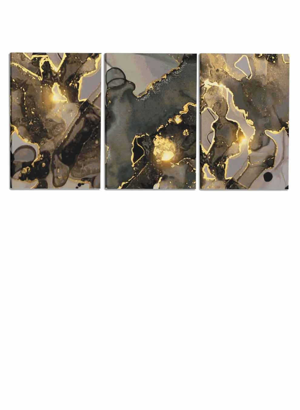 Abstract Marble Glow Paintings(set of 3)