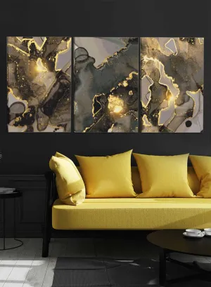 Abstract Marble Glow Paintings(set of 3)