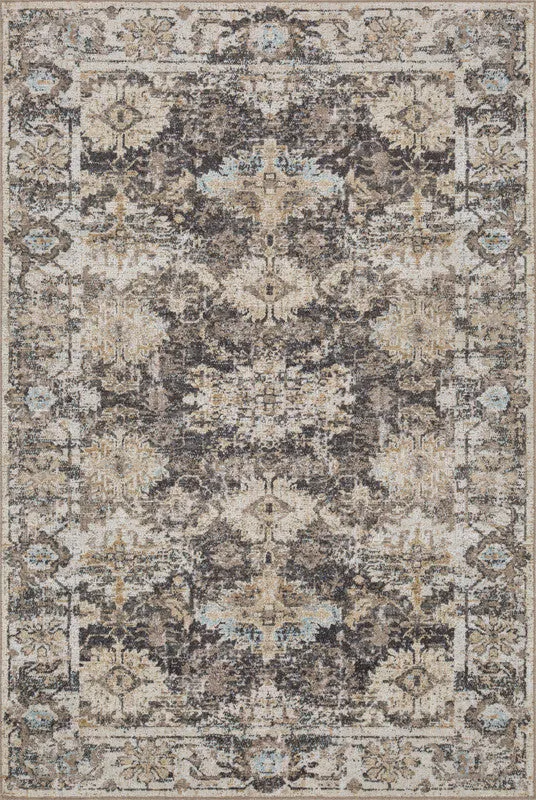 Abstract rug in shades of beige and brown