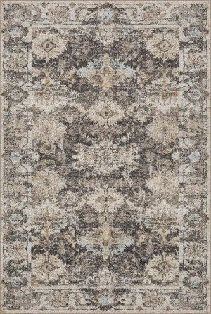 Abstract rug in shades of beige and brown
