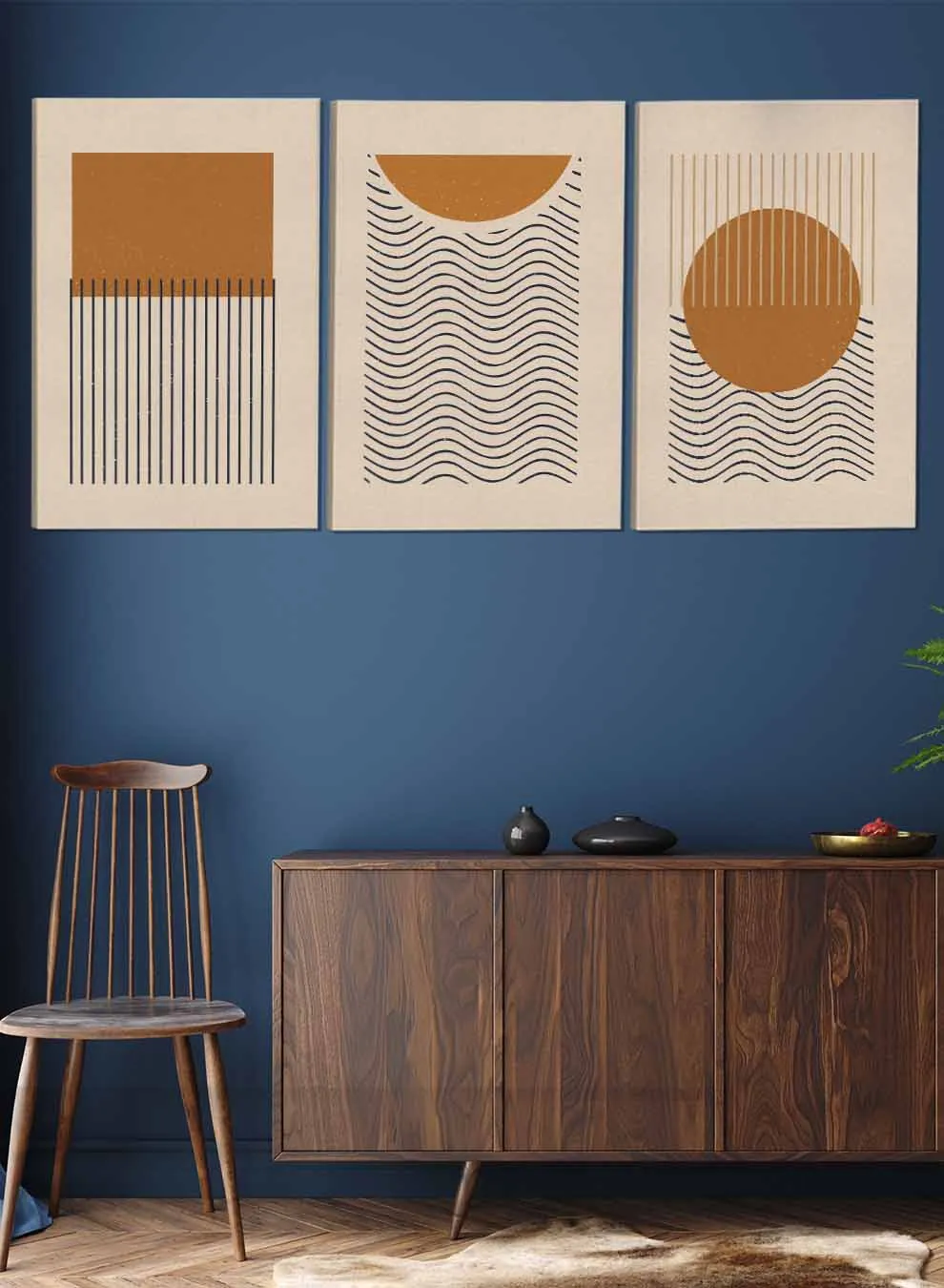 Aestheticism Line Abstract Paintings(set of 3)