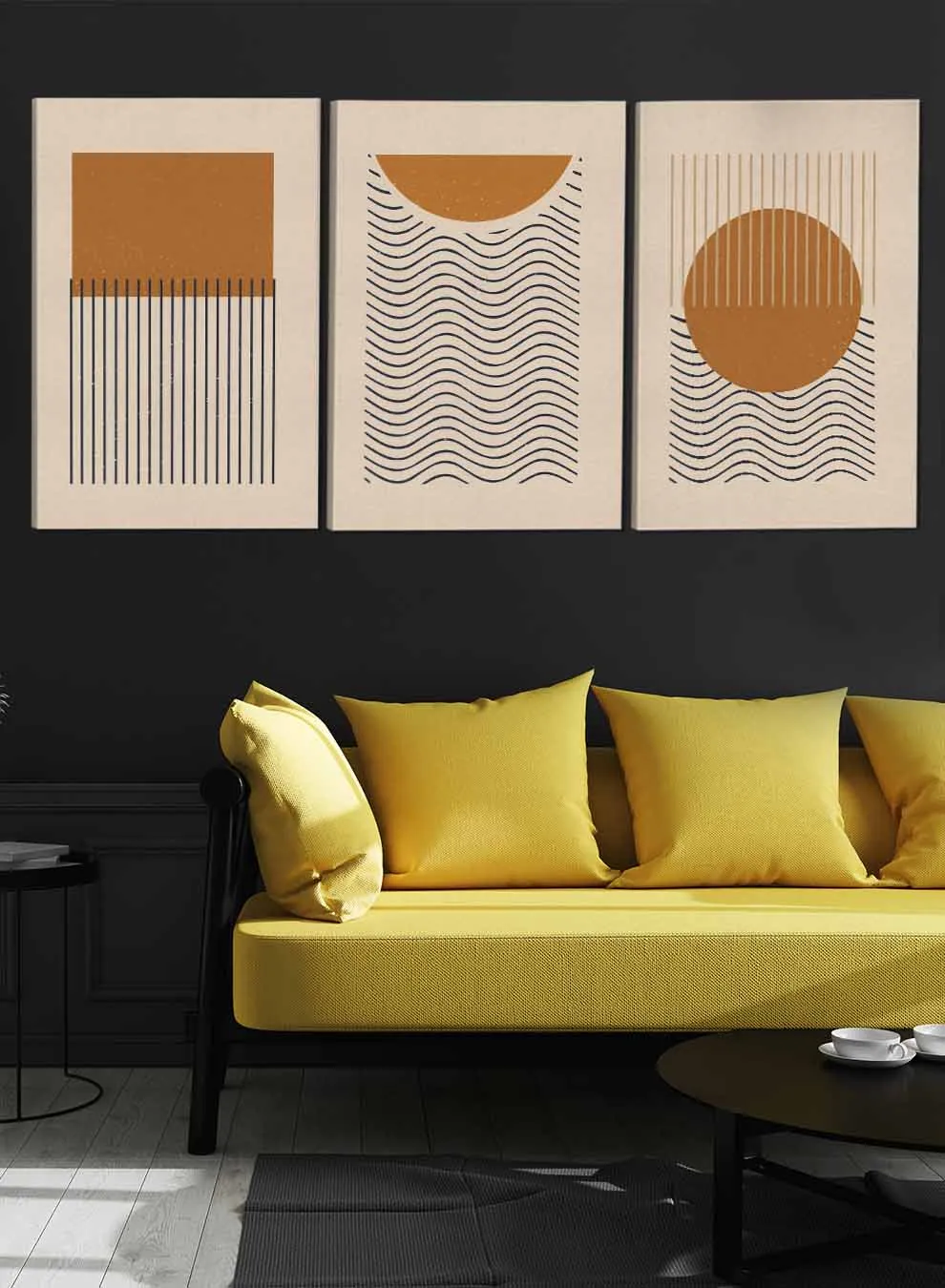 Aestheticism Line Abstract Paintings(set of 3)