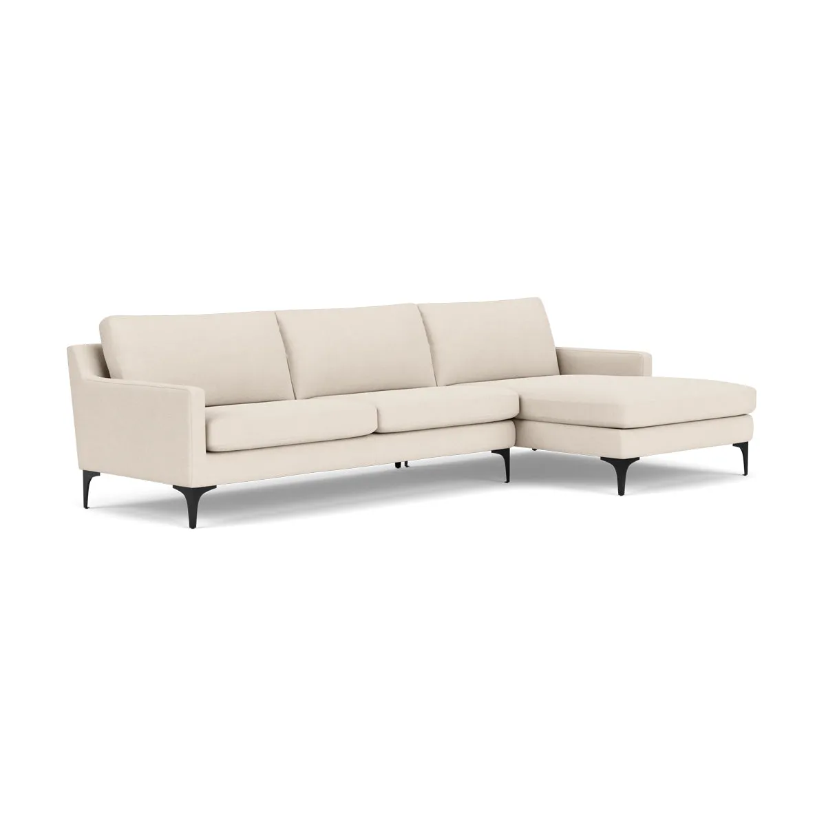 Astha Fabric Right Chaise Sofa