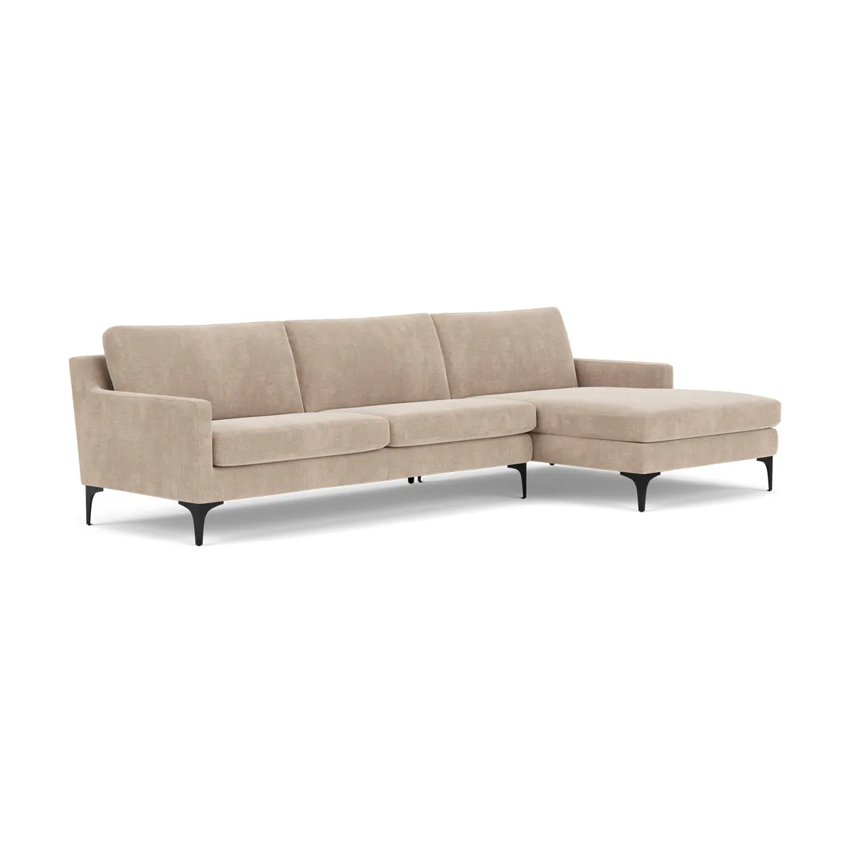 Astha Fabric Right Chaise Sofa