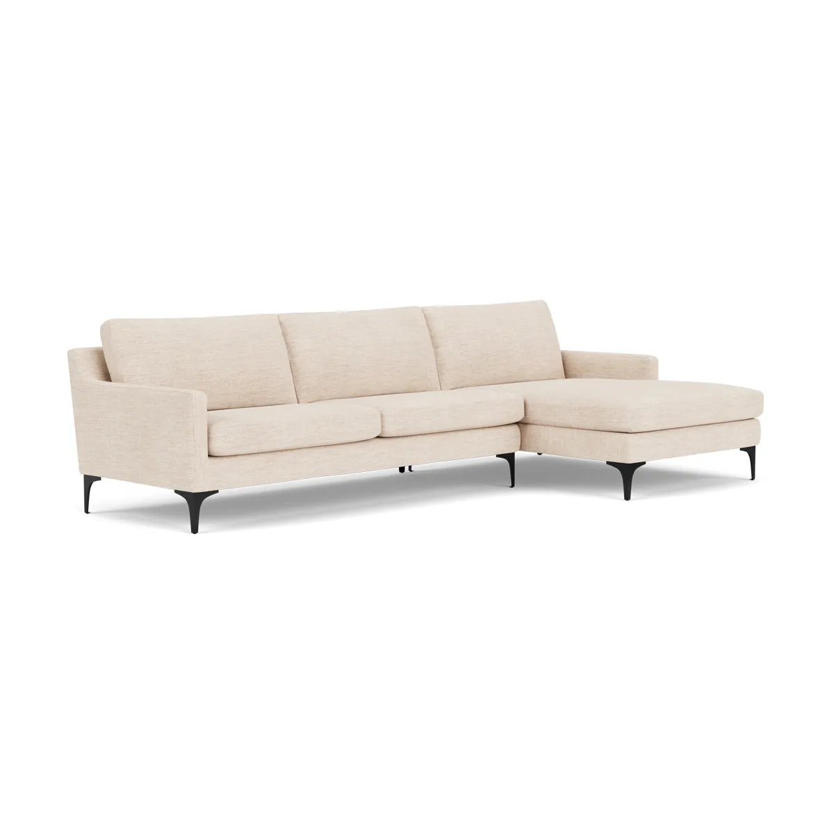 Astha Fabric Right Chaise Sofa