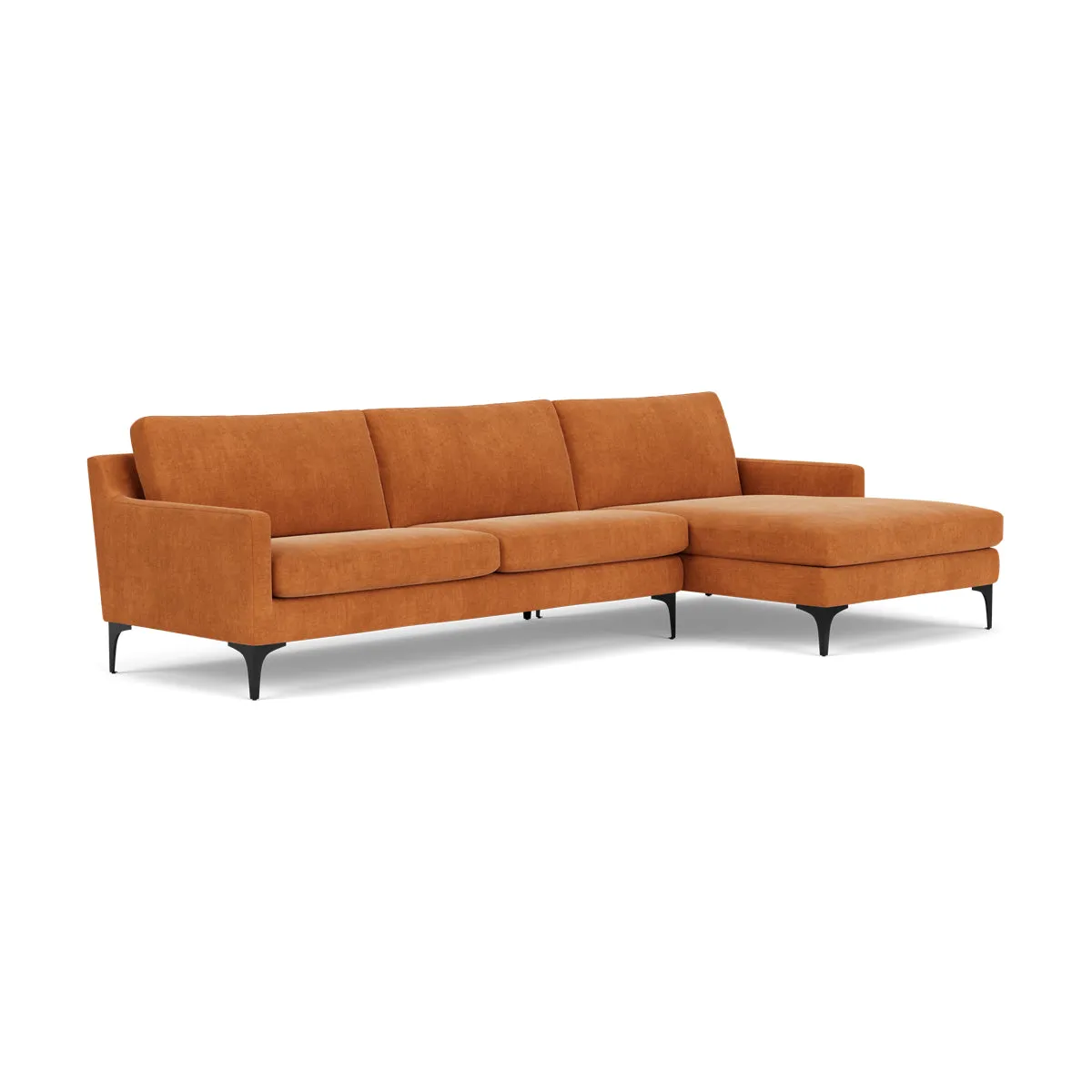 Astha Fabric Right Chaise Sofa