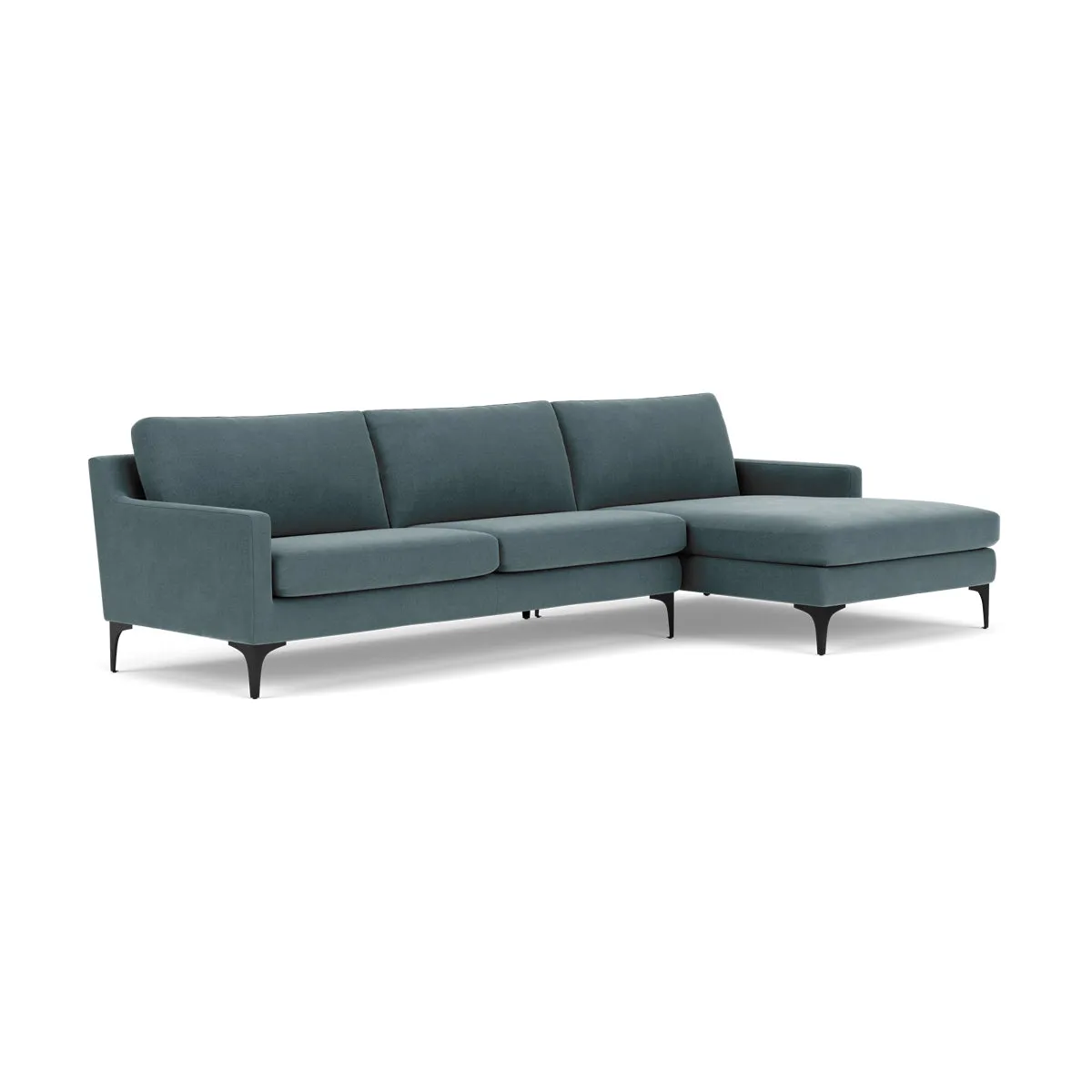 Astha Fabric Right Chaise Sofa