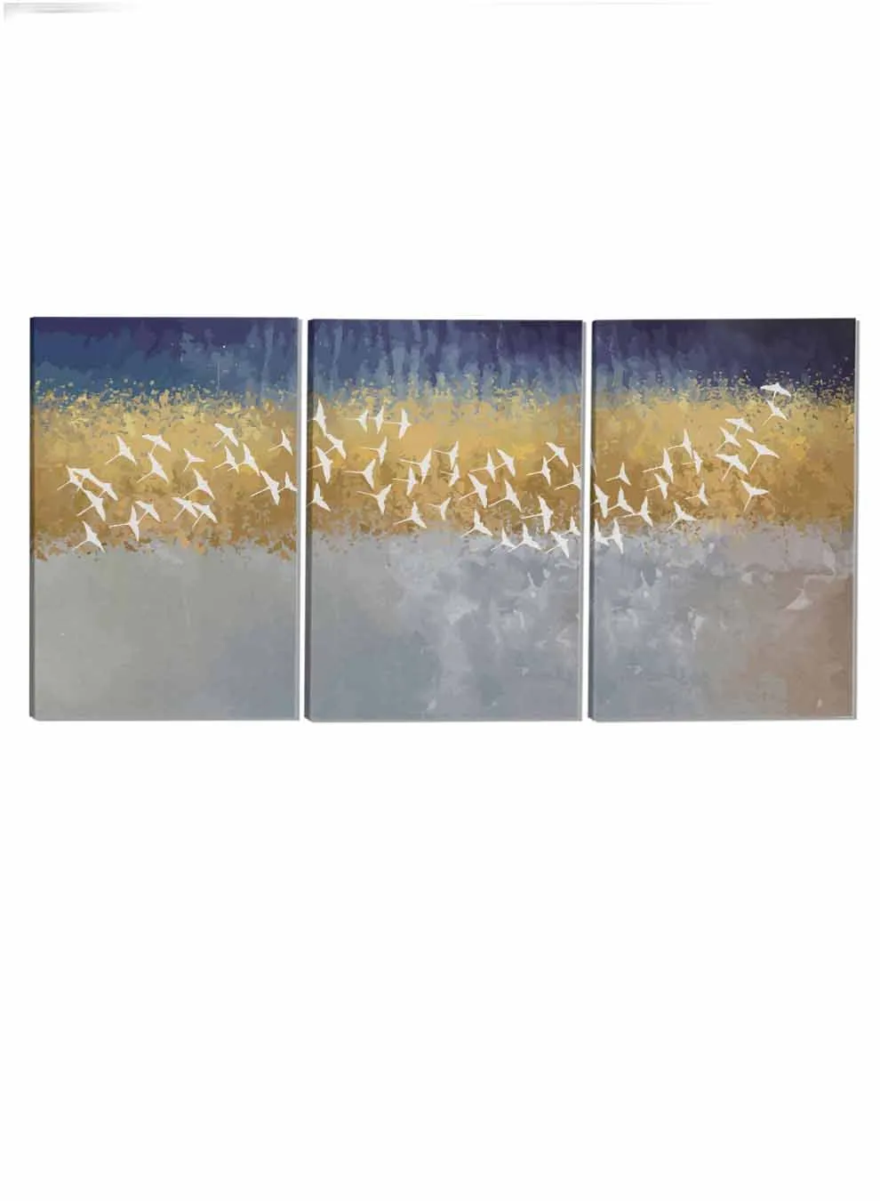 Birds Oil Abstract Paintings(set of 3)