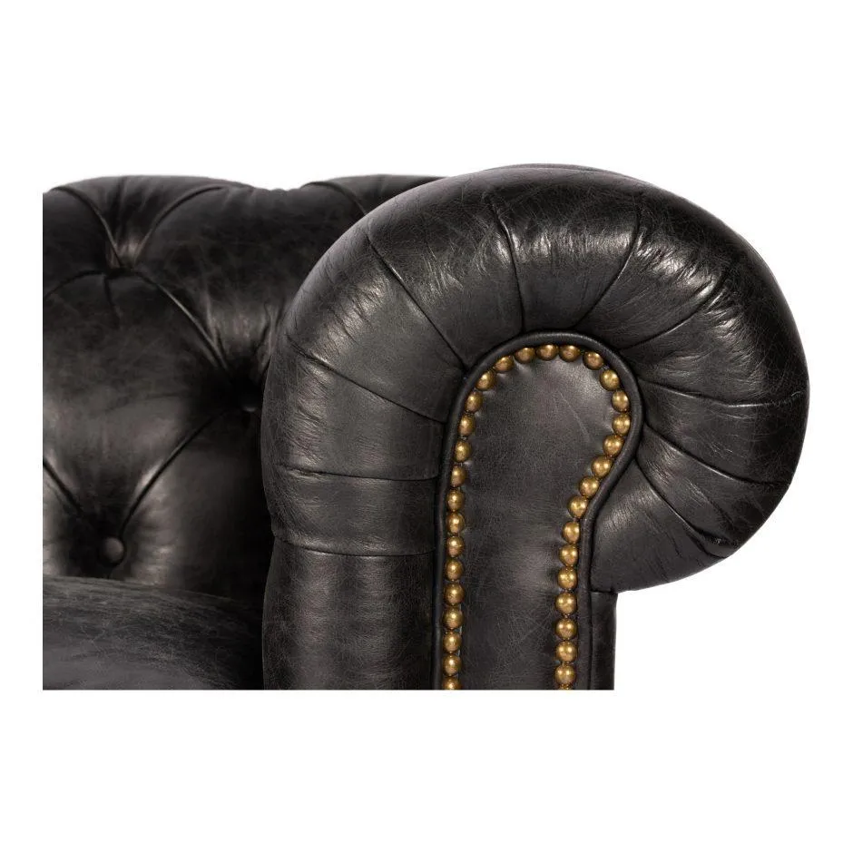 Birmingham Sofa Onyx Black Leather