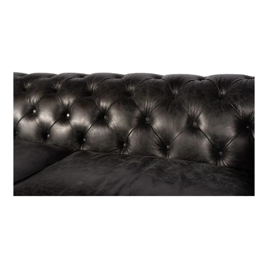 Birmingham Sofa Onyx Black Leather