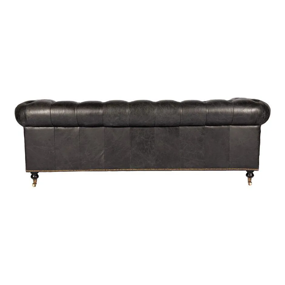 Birmingham Sofa Onyx Black Leather