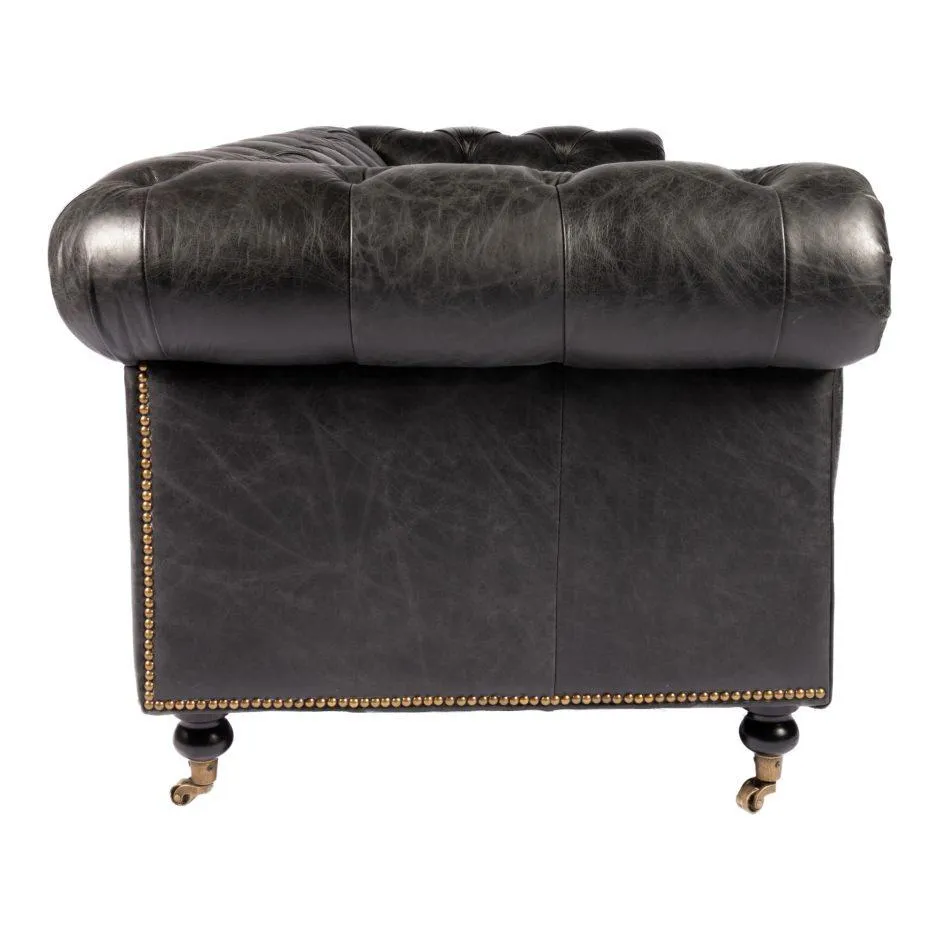 Birmingham Sofa Onyx Black Leather