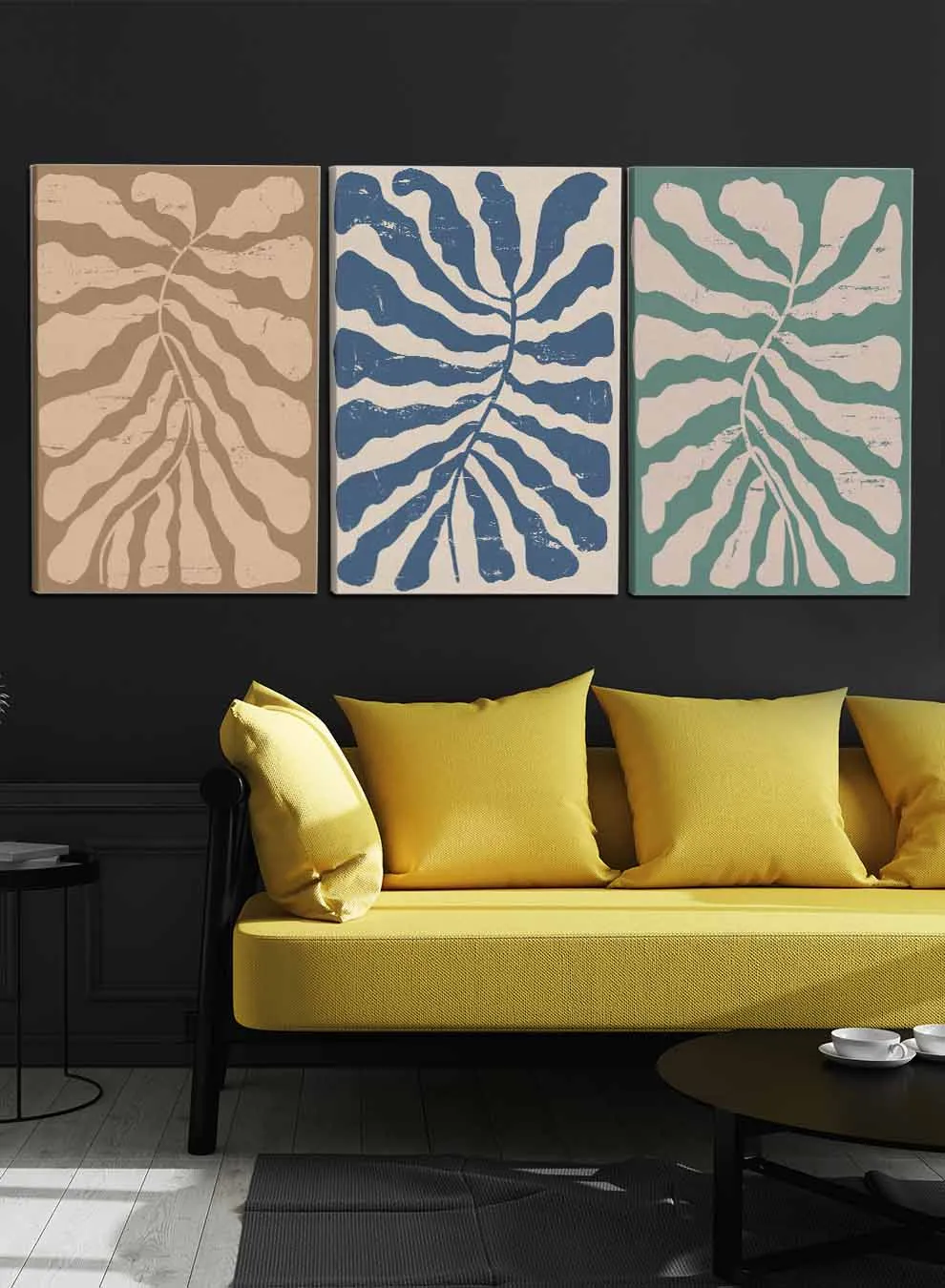 Boho Twigs Flowers Leaves Paintings(set of 3)