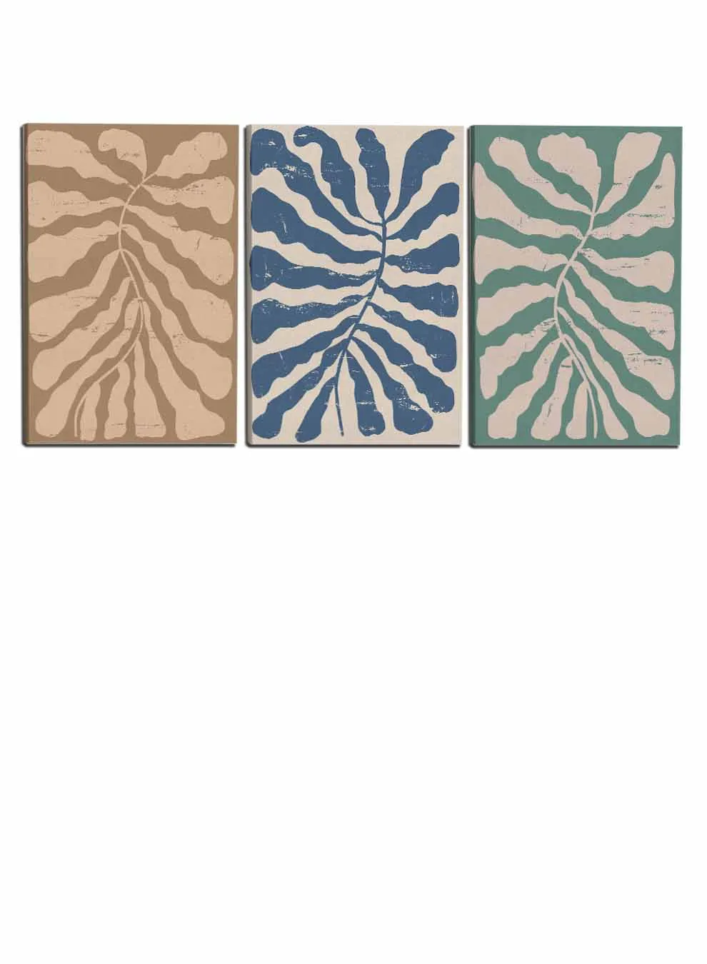 Boho Twigs Flowers Leaves Paintings(set of 3)