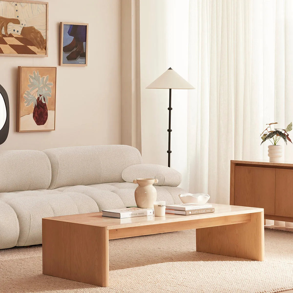 Bowie Boucle Sofa (Sand, 3 x 2)