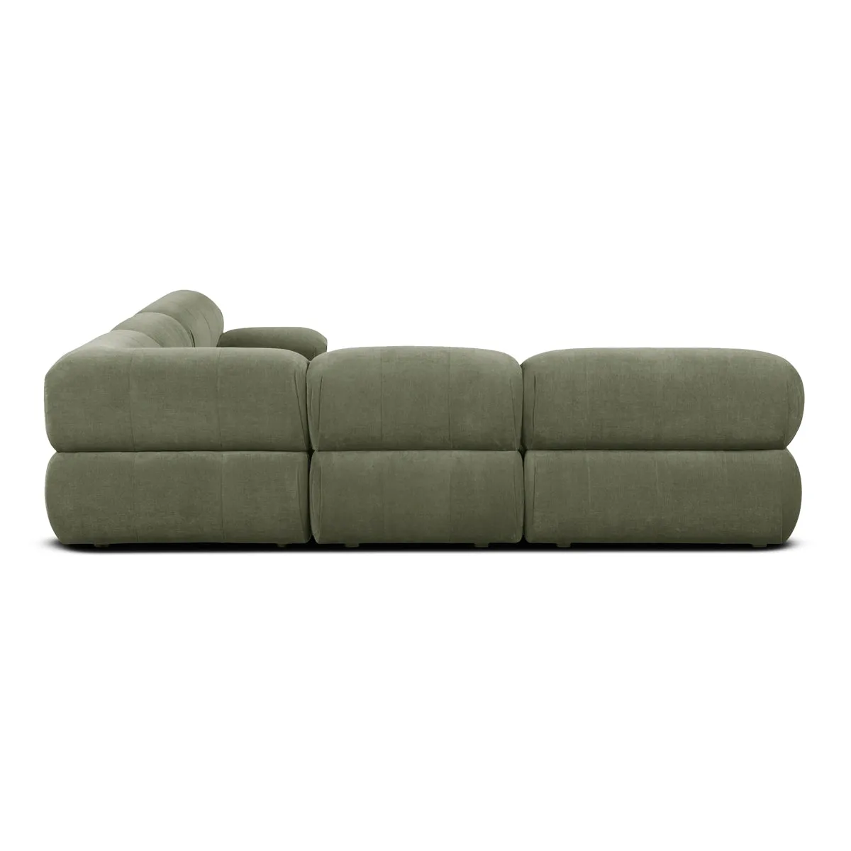 Bowie Textured Velvet Sofa (Olive, 3 x 2)