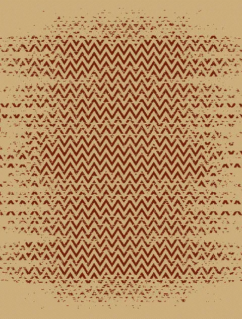 Brown and White Chevron Dhurrie Rug