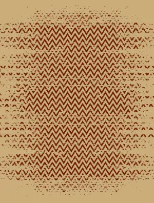 Brown and White Chevron Dhurrie Rug