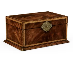 Buckingham Collection - Rectangular Crotch Mahogany Jewellery Box