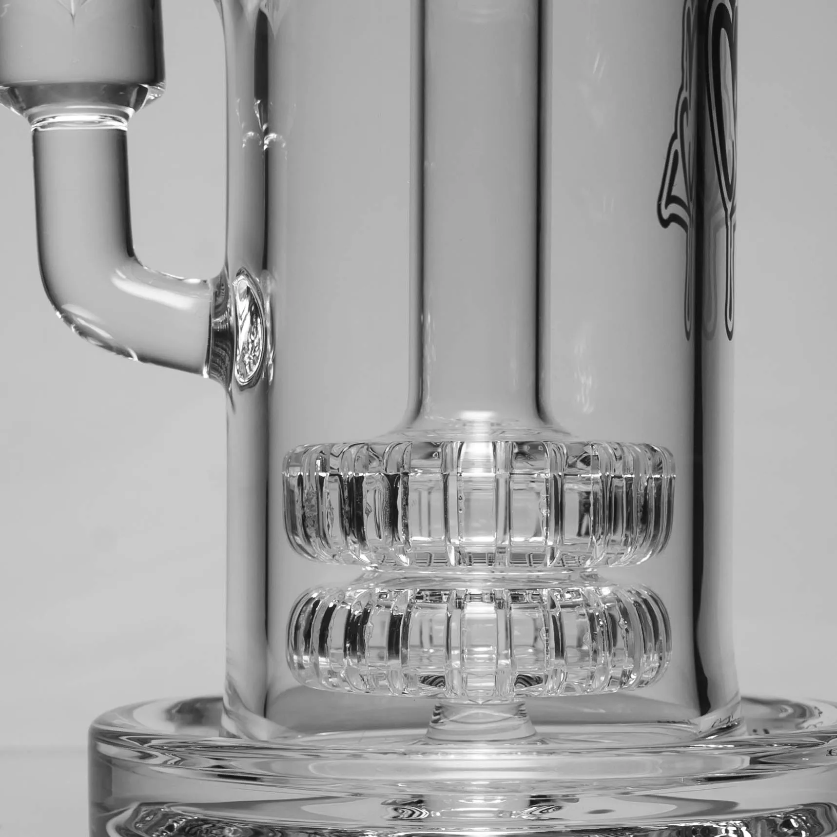 C2 Custom Creations - Double Shower Head Tray Bubbler - 65mm - Black Drip Label