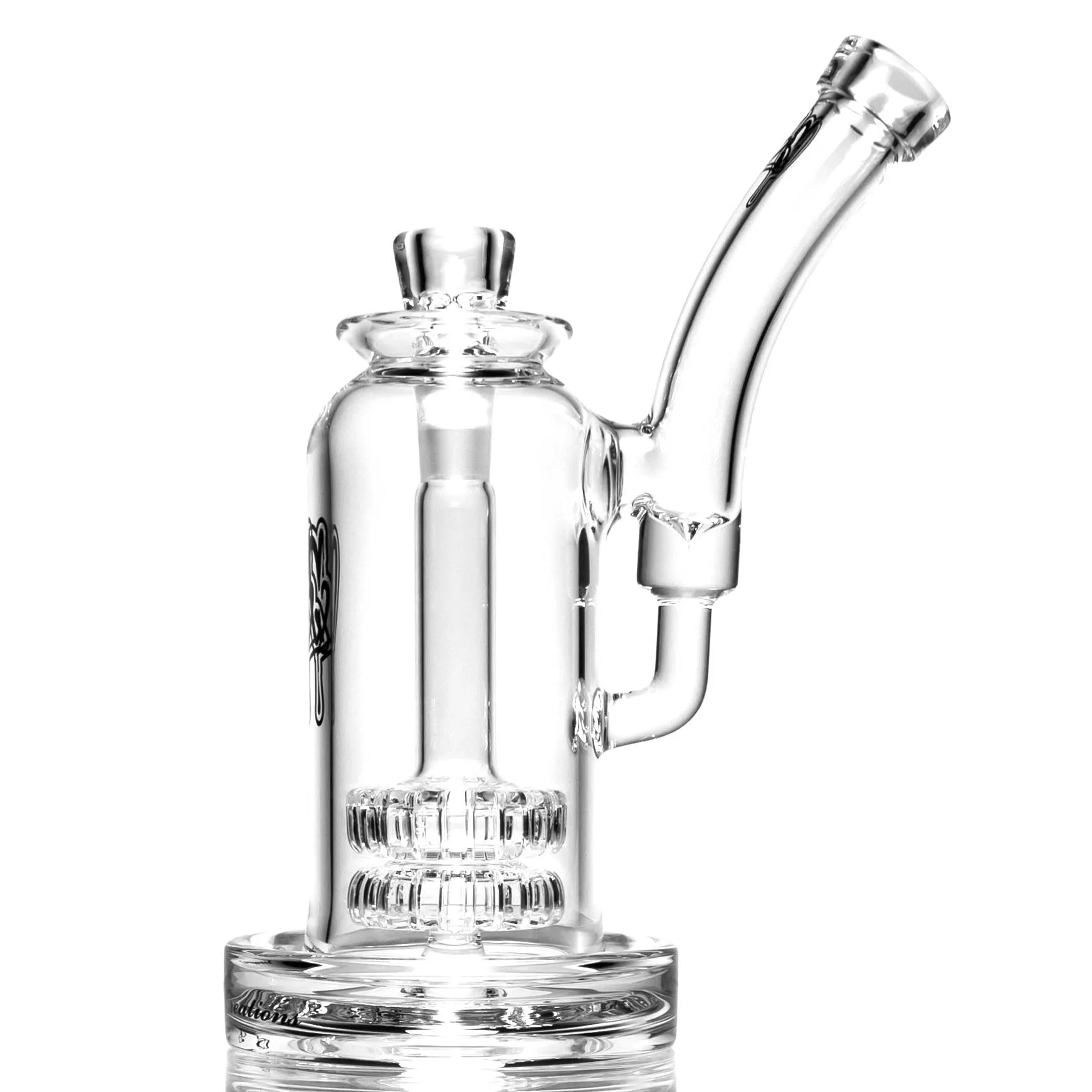 C2 Custom Creations - Double Shower Head Tray Bubbler - 65mm - Black Drip Label