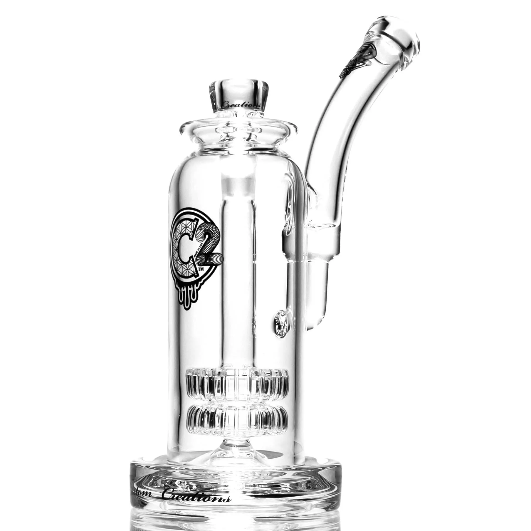 C2 Custom Creations - Double Shower Head Tray Bubbler - 65mm - White Seed Label