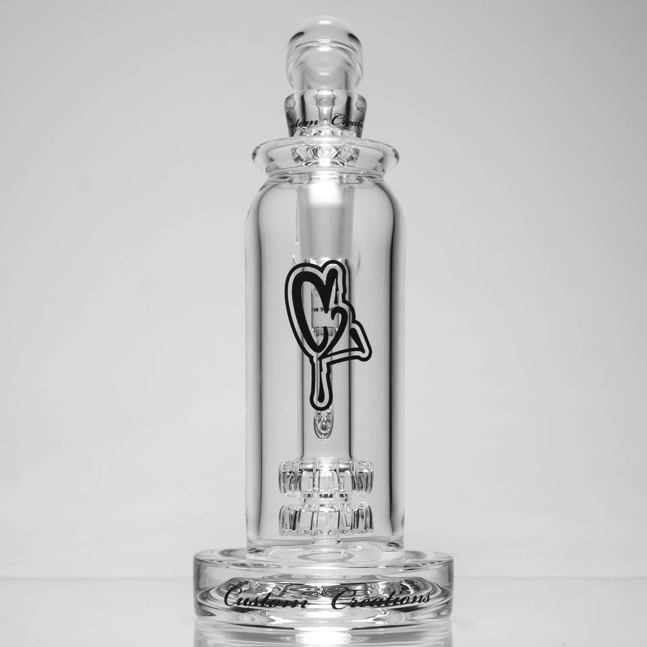 C2 Custom Creations - Mini Double Shower Tray Bubbler - 50mm - Black Drip Label