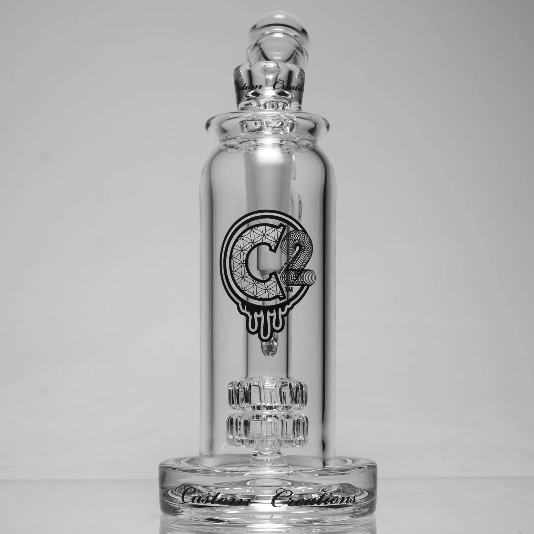 C2 Custom Creations - Mini Double Shower Tray Bubbler - 50mm - White Seed Label