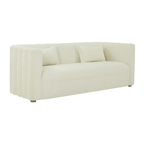 Callie Cream Velvet Sofa