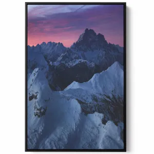 Canvas Wall Art Stretched Over Wooden Frame with Black Floating Frame