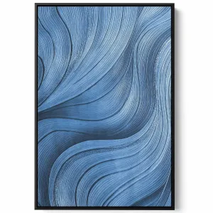 Canvas Wall Art Stretched Over Wooden Frame with Black Floating Frame