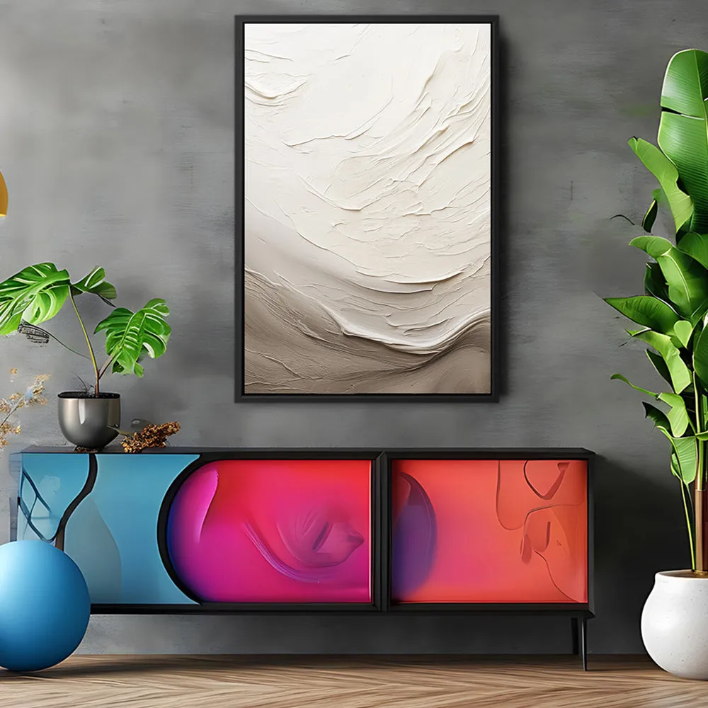 Canvas Wall Art Stretched Over Wooden Frame with Floating Frame and Abstract Painting CV4098