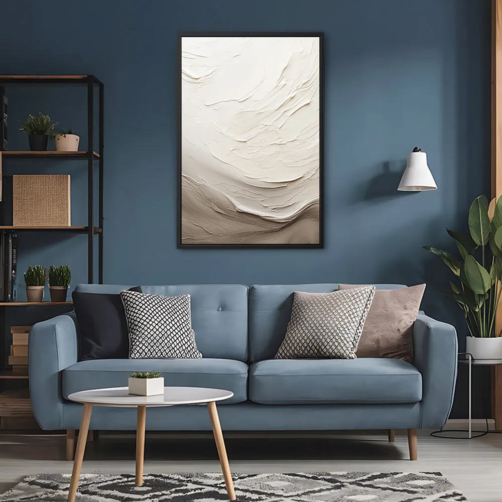 Canvas Wall Art Stretched Over Wooden Frame with Floating Frame and Abstract Painting CV4098
