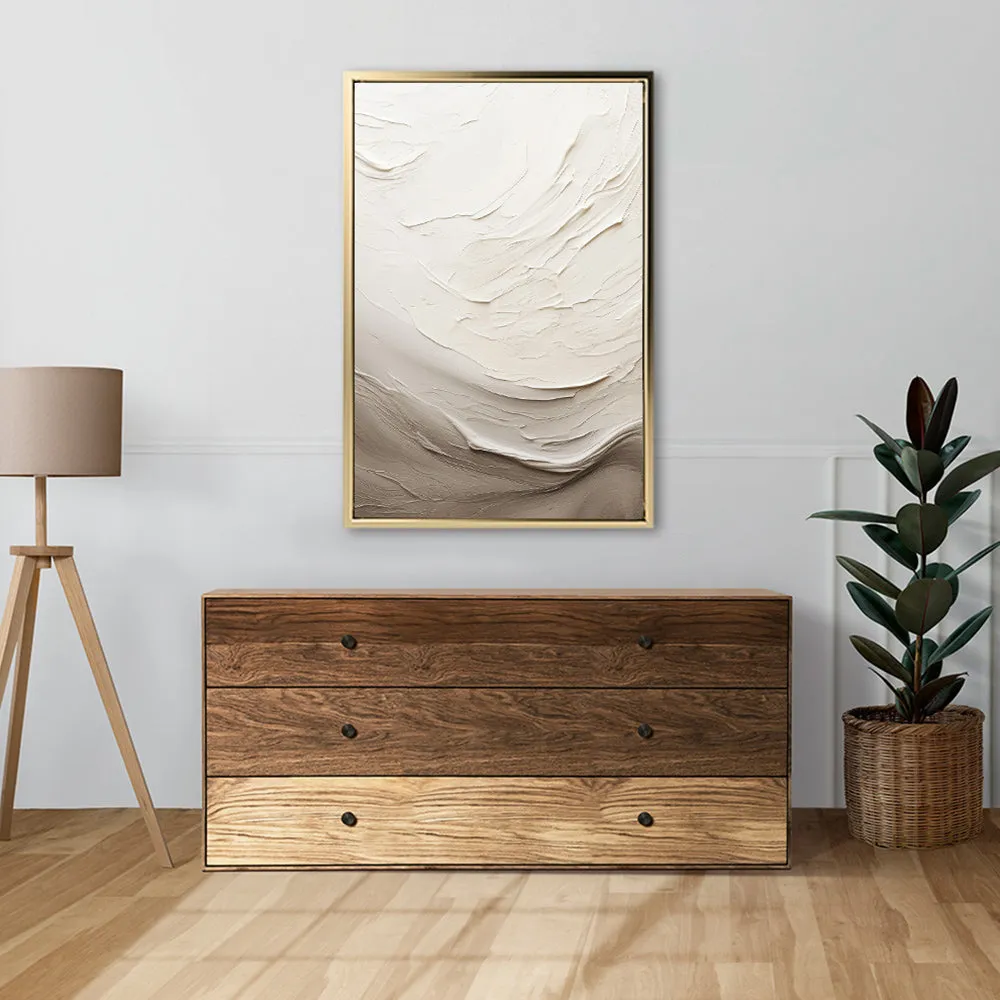 Canvas Wall Art Stretched Over Wooden Frame with Floating Frame and Abstract Painting CV4098