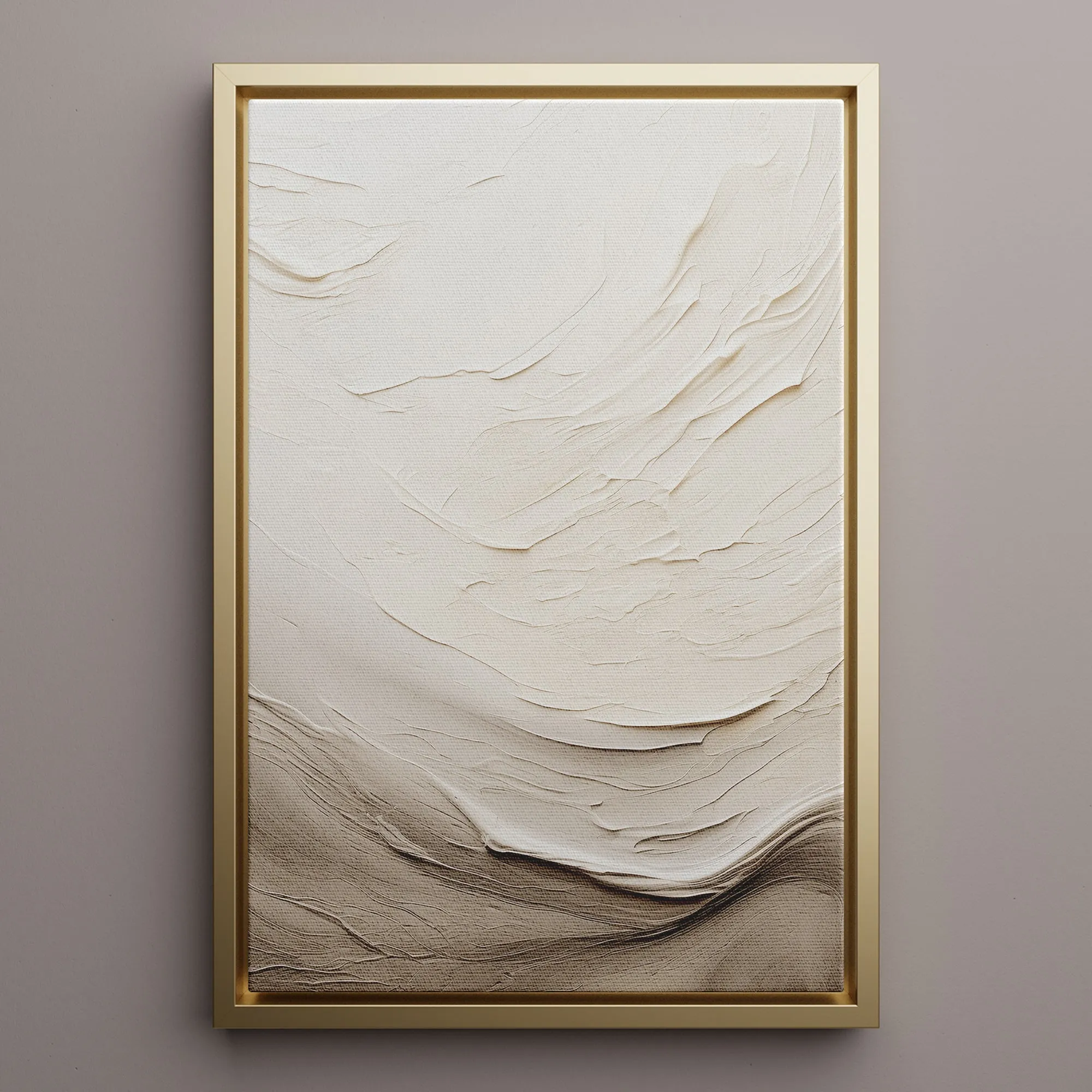 Canvas Wall Art Stretched Over Wooden Frame with Floating Frame and Abstract Painting CV4098