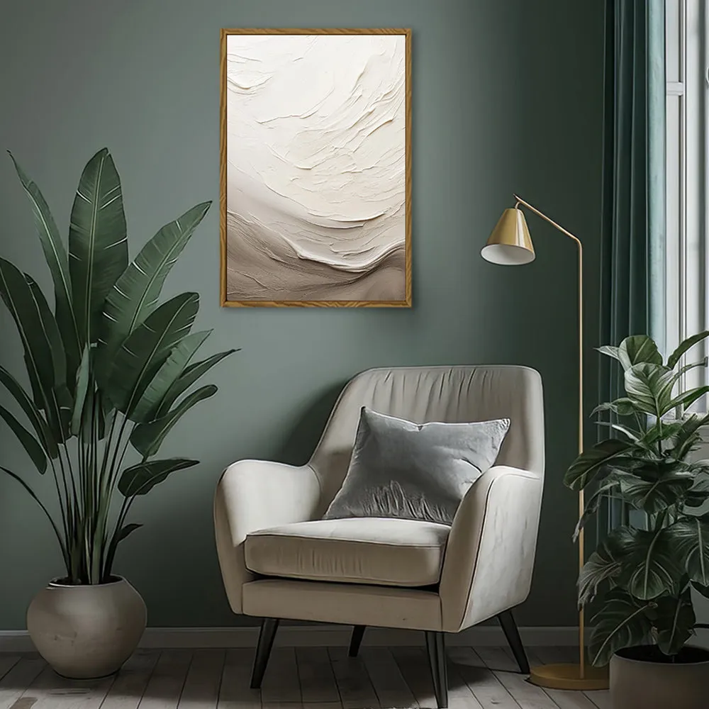 Canvas Wall Art Stretched Over Wooden Frame with Floating Frame and Abstract Painting CV4098