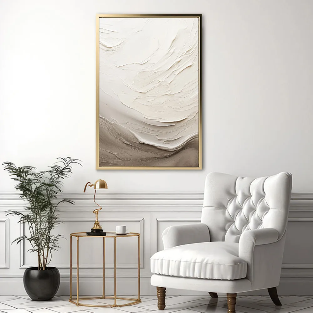 Canvas Wall Art Stretched Over Wooden Frame with Floating Frame and Abstract Painting CV4098