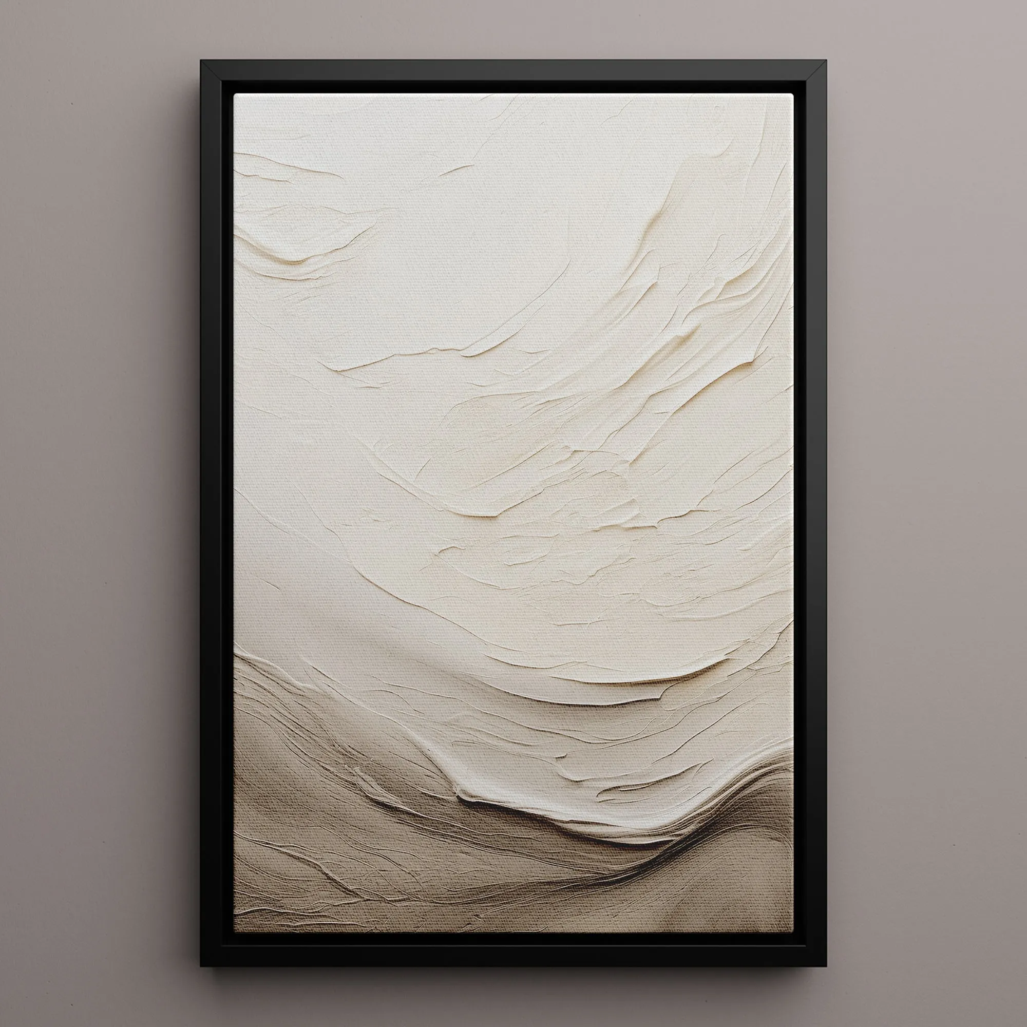 Canvas Wall Art Stretched Over Wooden Frame with Floating Frame and Abstract Painting CV4098