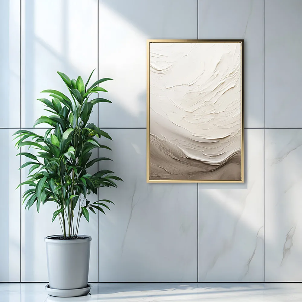 Canvas Wall Art Stretched Over Wooden Frame with Floating Frame and Abstract Painting CV4098